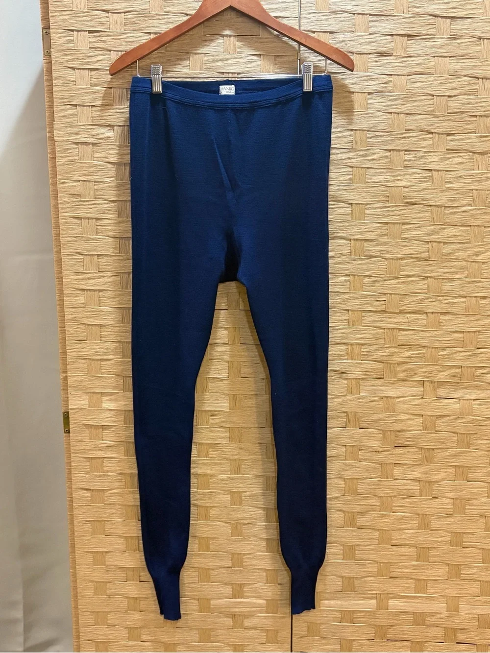 HANRO 100% Pure Virgin Wool Shrink Resistant Men’s Long-johns Size M NWOT